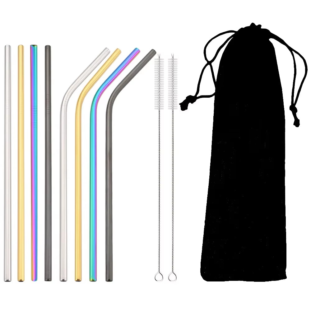 Reusable Stainless Steel Straws Set