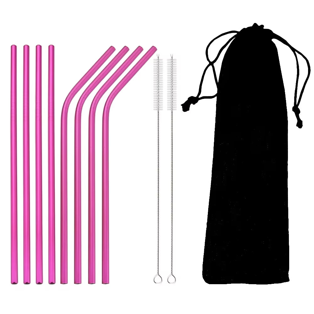 Reusable Stainless Steel Straws Set
