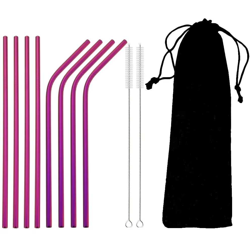 Reusable Stainless Steel Straws Set