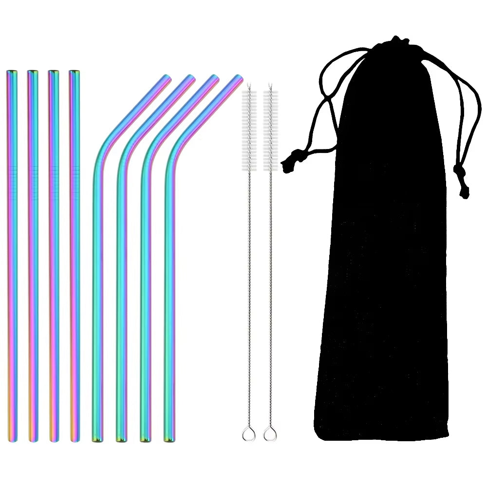 Reusable Stainless Steel Straws Set
