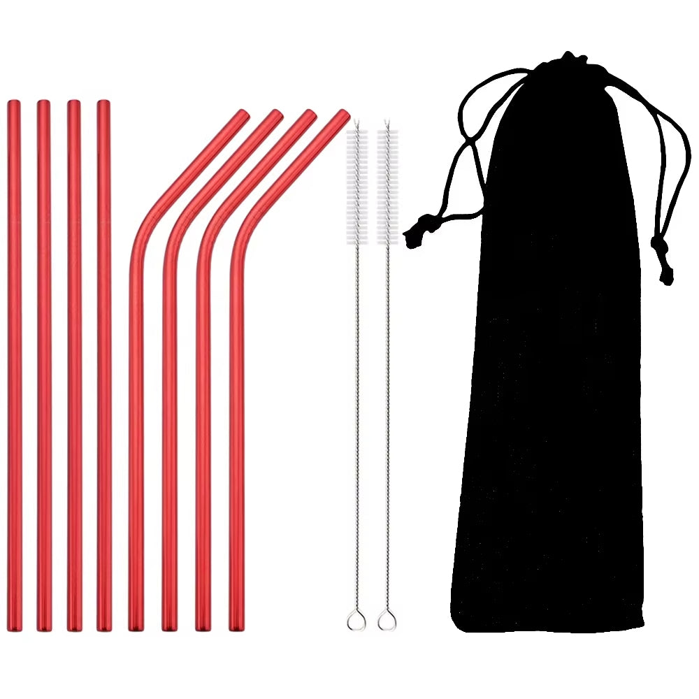 Reusable Stainless Steel Straws Set