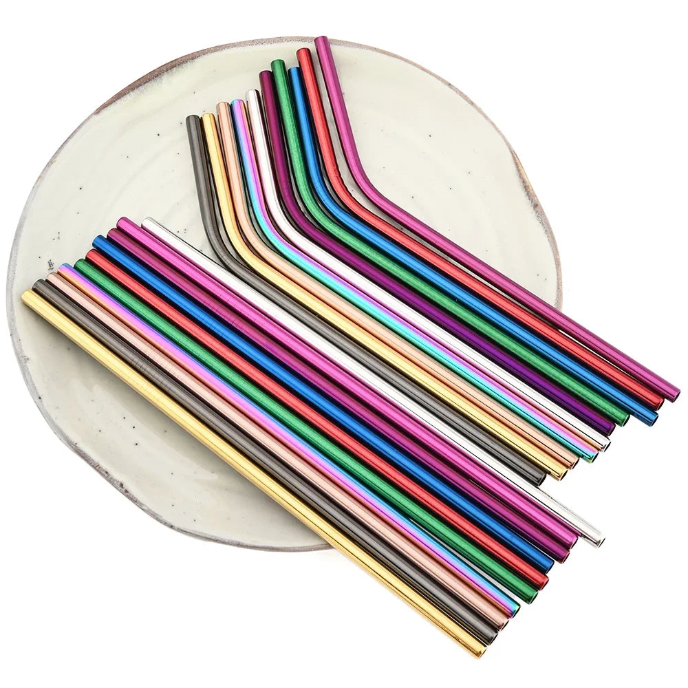 Reusable Stainless Steel Straws Set
