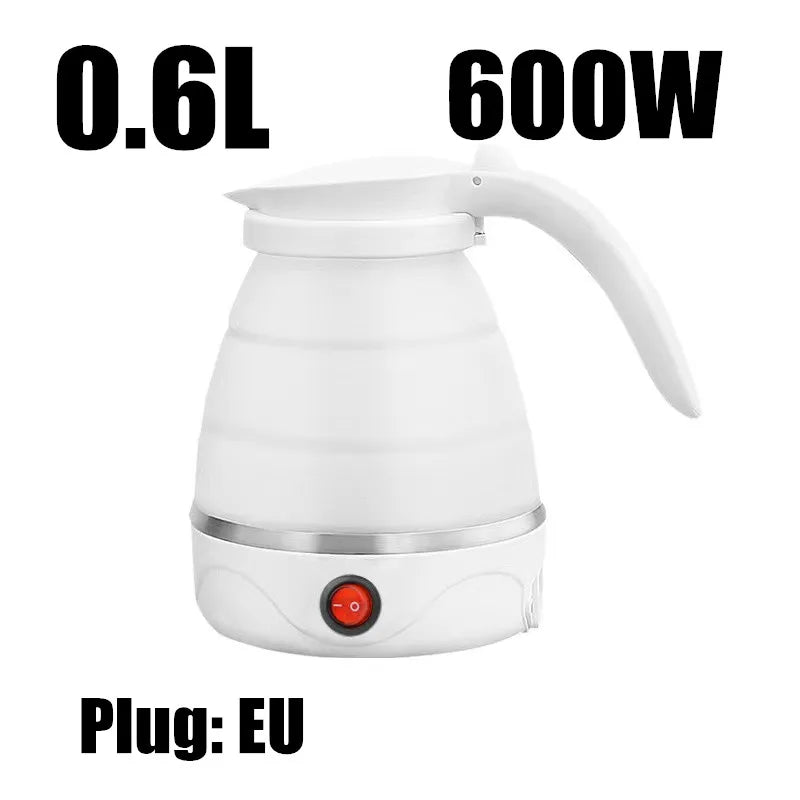 220V 0.6L Mini Folding Travel Kettle | Portable Electric Silicone Water Heater