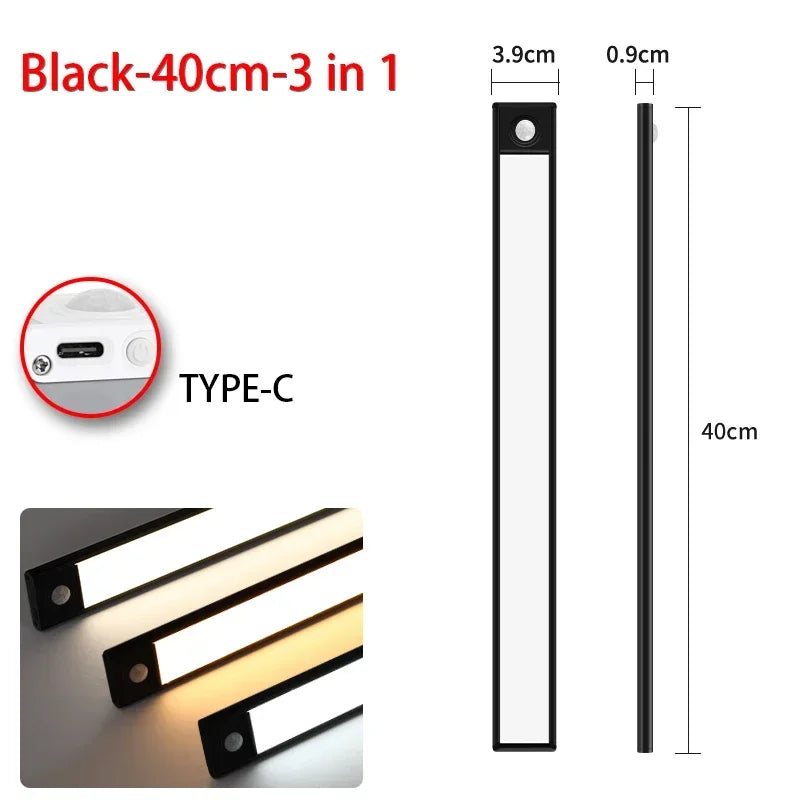 LED Motion Sensor Closet Light - Rechargeable, Wireless, Stick-On