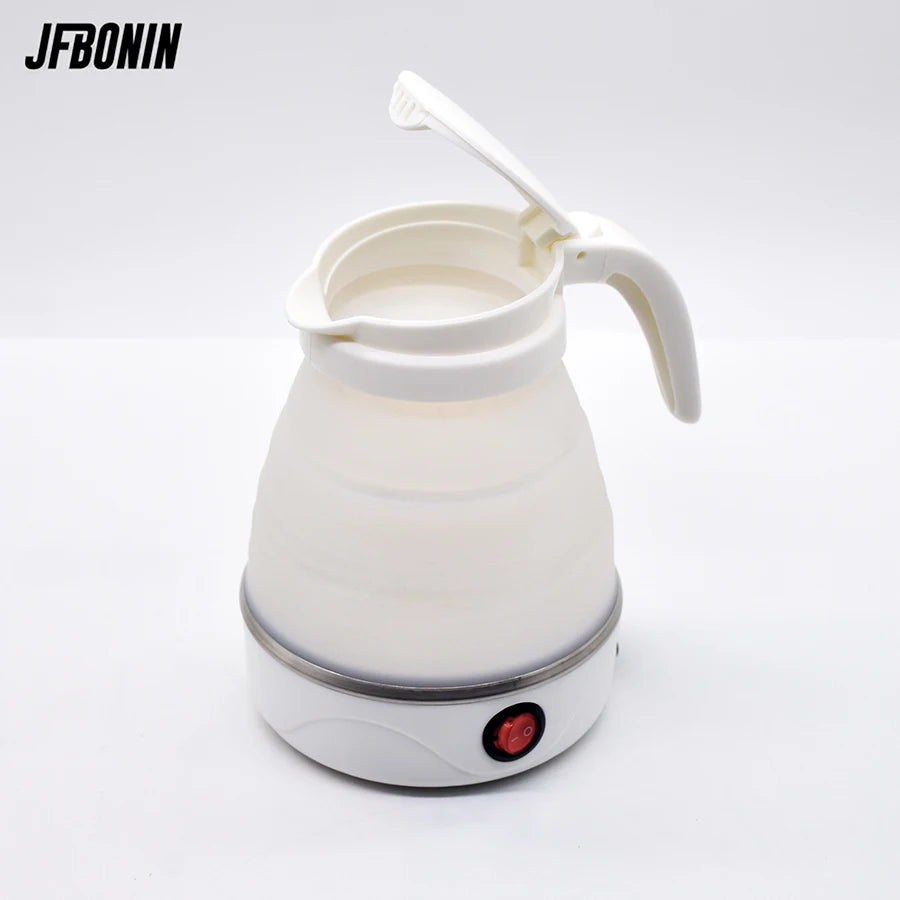 220V 0.6L Mini Folding Travel Kettle | Portable Electric Silicone Water Heater