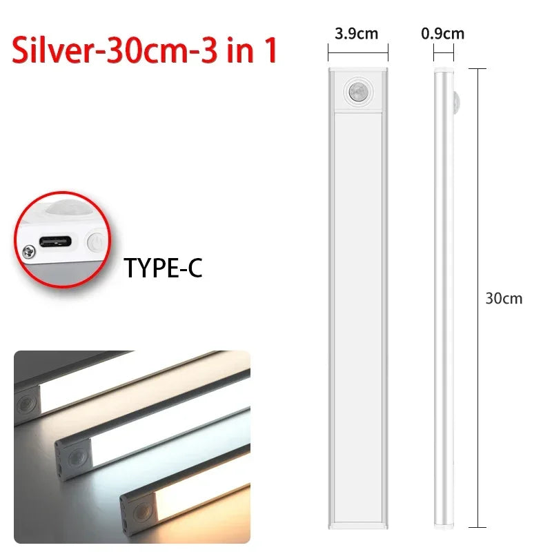 LED Motion Sensor Closet Light - Rechargeable, Wireless, Stick-On