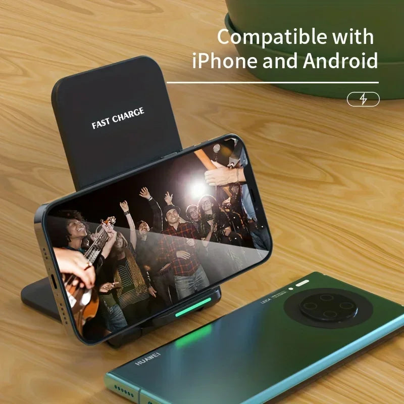 Foldable 30W Wireless Charger Stand - Fast Charging Dock