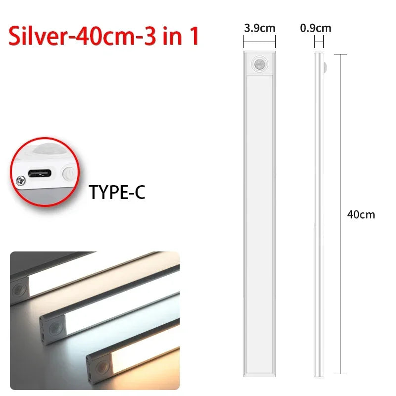 LED Motion Sensor Closet Light - Rechargeable, Wireless, Stick-On