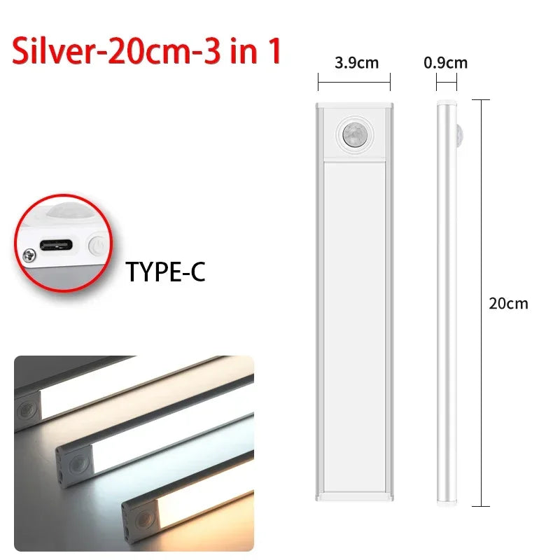 LED Motion Sensor Closet Light - Rechargeable, Wireless, Stick-On