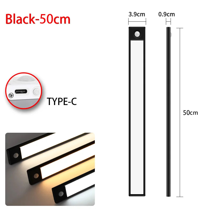 LED Motion Sensor Closet Light - Rechargeable, Wireless, Stick-On