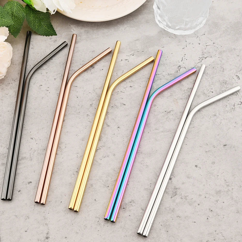 Reusable Stainless Steel Straws Set