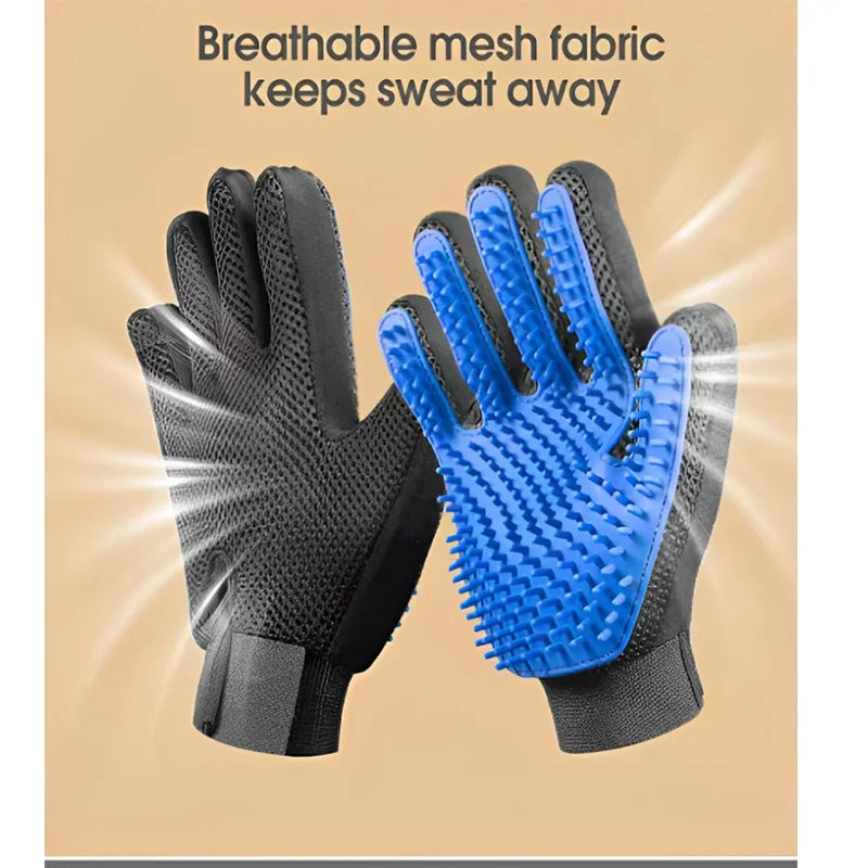 2-in-1 Pet Grooming Glove and Deshedding Brush
