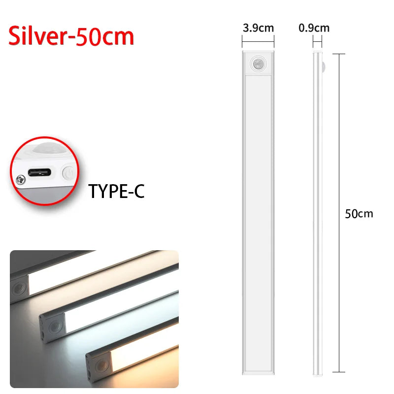 LED Motion Sensor Closet Light - Rechargeable, Wireless, Stick-On