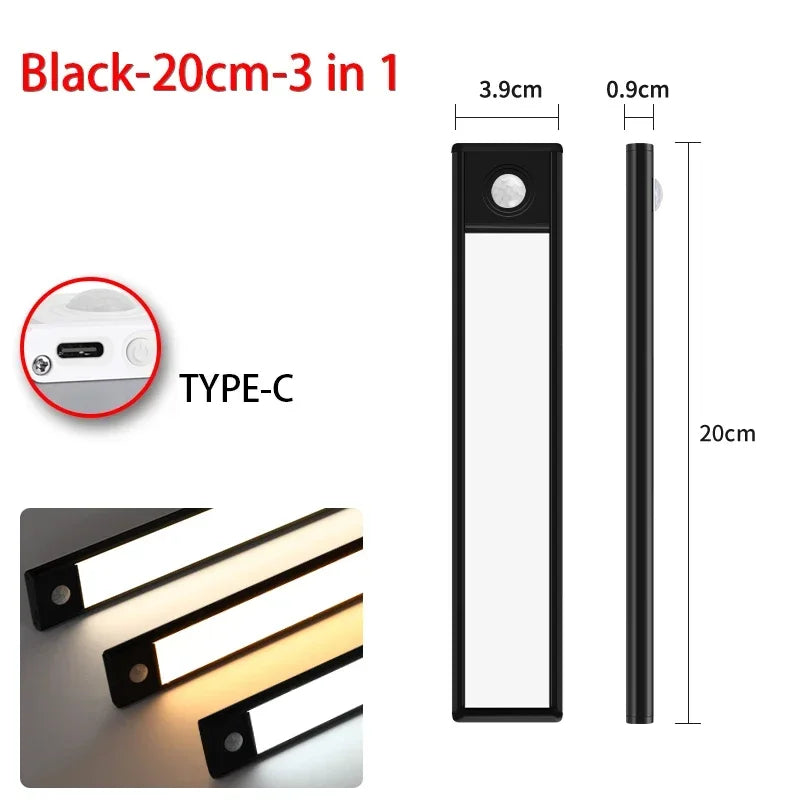 LED Motion Sensor Closet Light - Rechargeable, Wireless, Stick-On