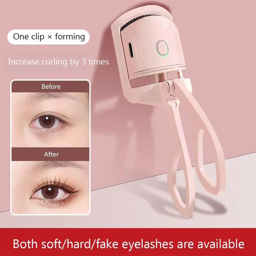 USB Heated Eyelash Curler - Rechargeable, Long-Lasting Lift
