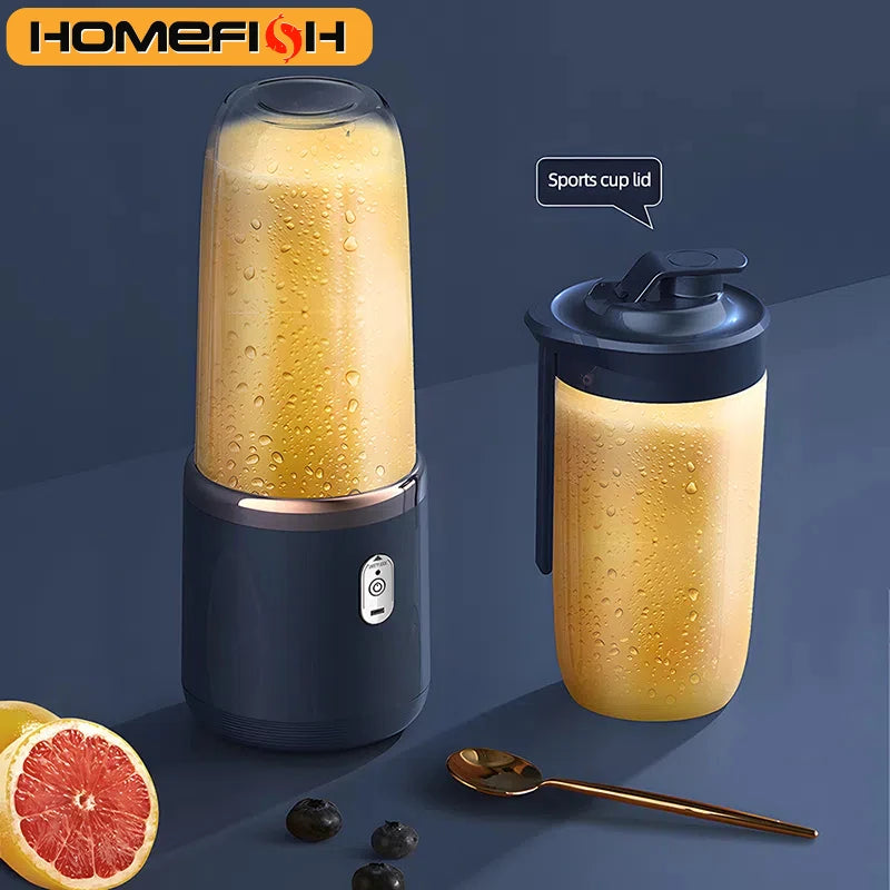 Portable Double Cup Blender - USB Rechargeable Smoothie Maker