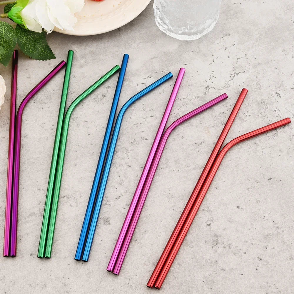 Reusable Stainless Steel Straws Set