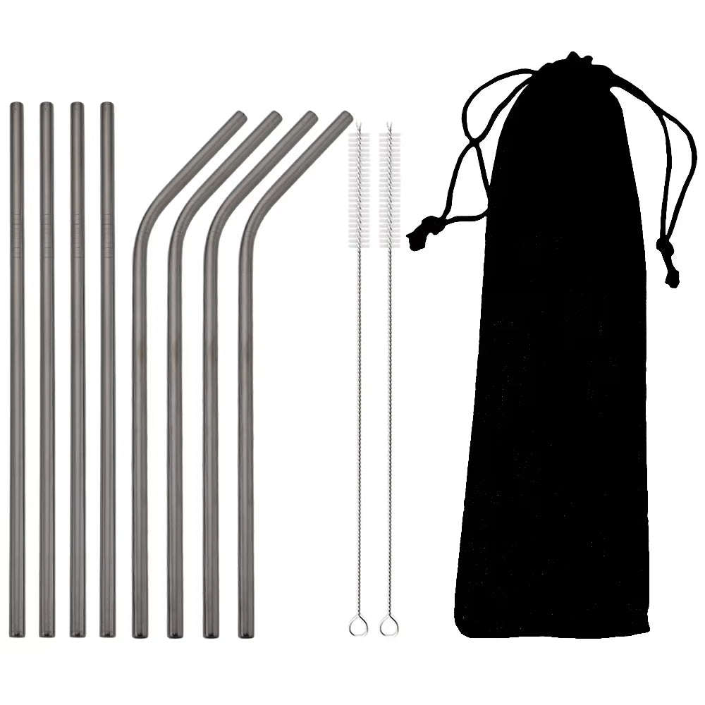 Reusable Stainless Steel Straws Set