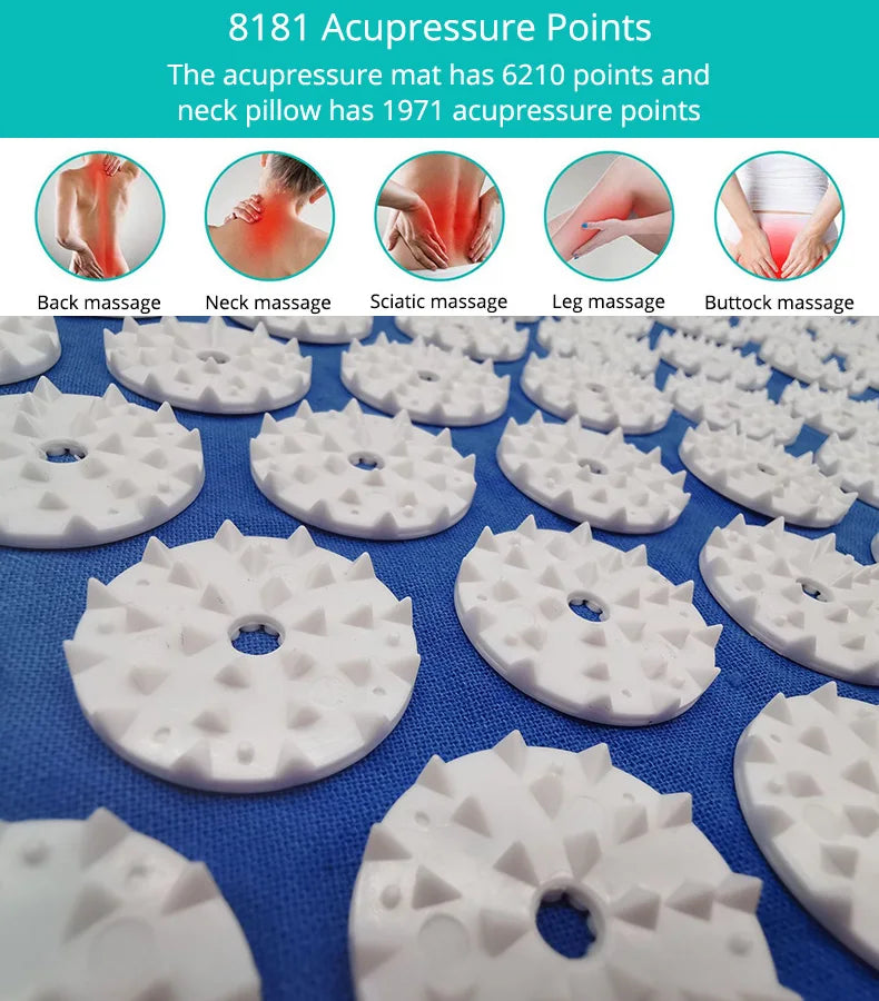 Acupressure Mat and Pillow Set