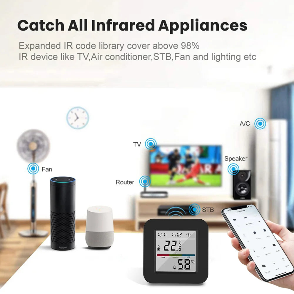 WIFI Tuya Smart Universal Remote - Temperature & Climate Control Hub