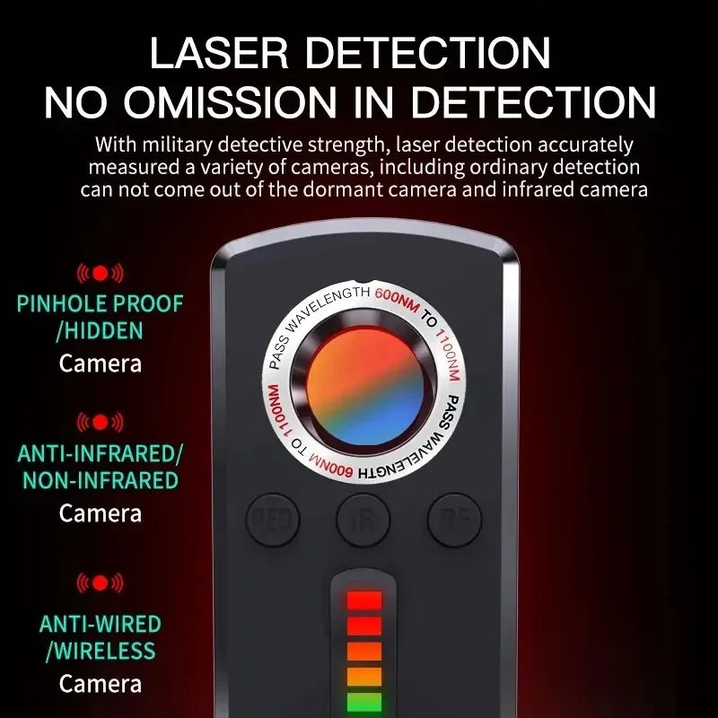 Hidden Camera & Spy Detector with LED Laser Scanner
