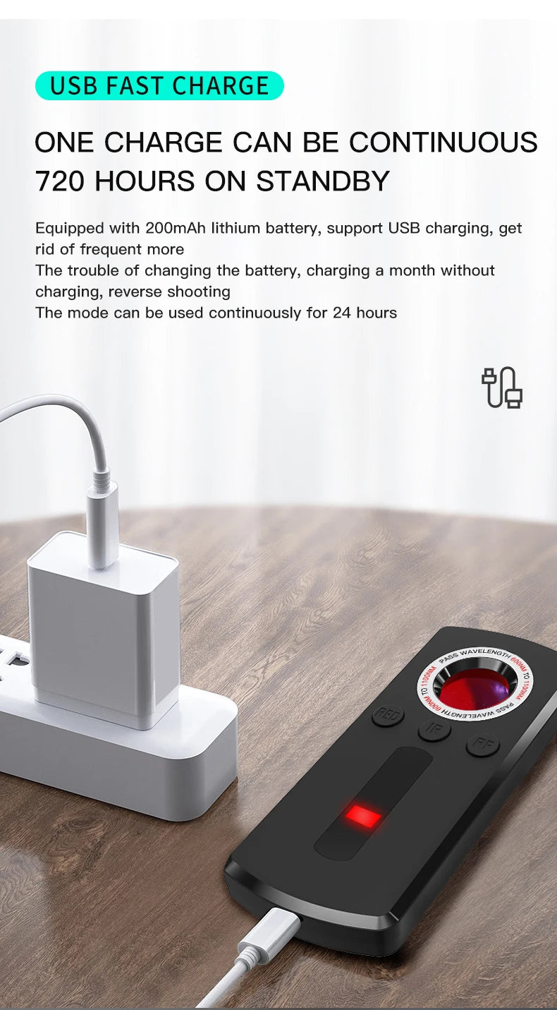 Hidden Camera & Spy Detector with LED Laser Scanner