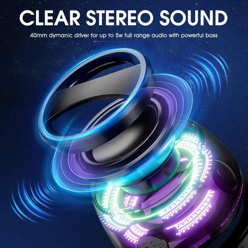 Portable Magnetic Bluetooth Speaker with 360° Surround Sound