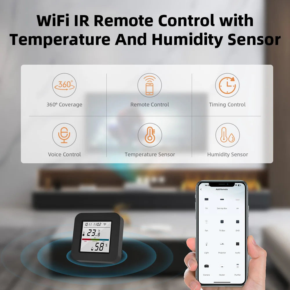 WIFI Tuya Smart Universal Remote - Temperature & Climate Control Hub