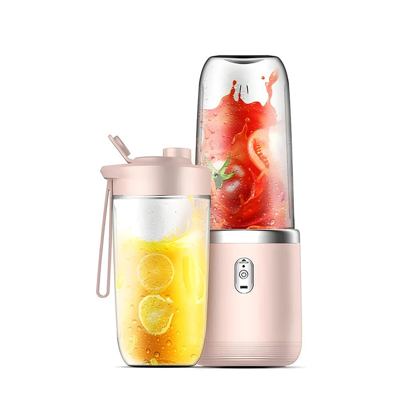 Portable Double Cup Blender - USB Rechargeable Smoothie Maker