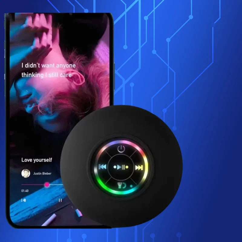 Waterproof Bathroom Speaker with Suction Mount