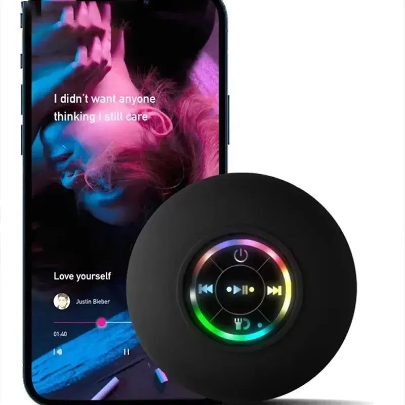 Waterproof Bathroom Speaker with Suction Mount