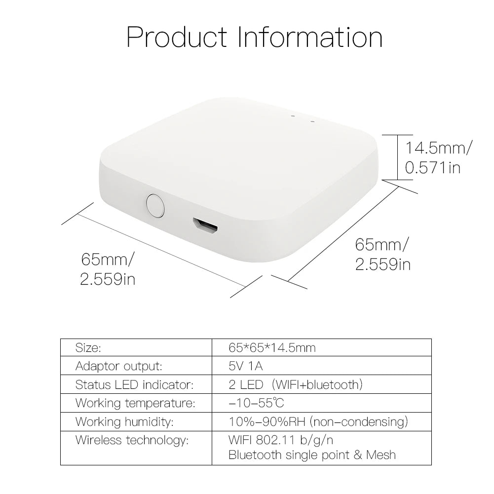 MOES Tuya Smart Bluetooth Gateway Hub