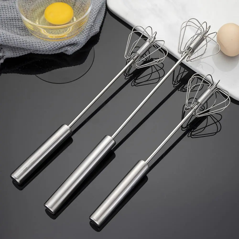 Stainless Steel Rotary Whisk & Mixing Tool