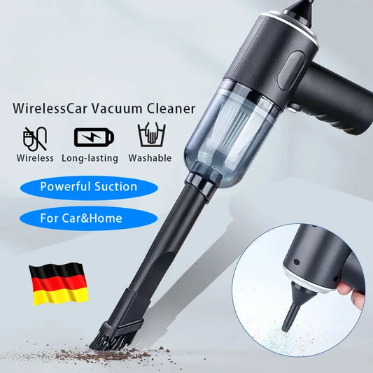 Portable Wireless Car Vacuum Cleaner - High Suction Mini Vac