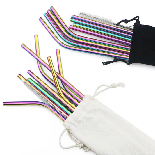 Reusable Stainless Steel Straws Set
