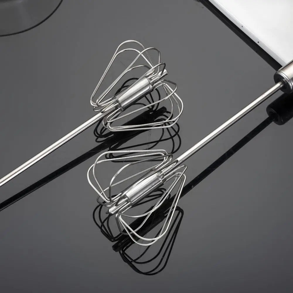 Stainless Steel Rotary Whisk & Mixing Tool